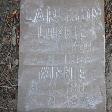 LARSSON Lokkie 1901-1968 & Winnie 1906-1972