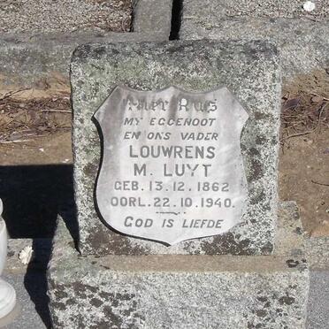 LUYT Louwrens M. 1862 - 1940