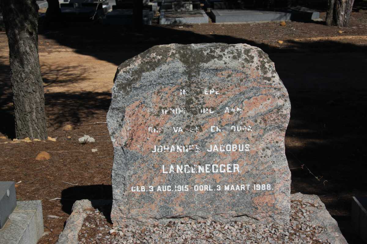 LANGENEGGER Johannes Jacobus 1915-1988