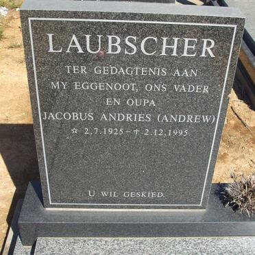 LAUBSCHER Jacobus Andries 1925-1995