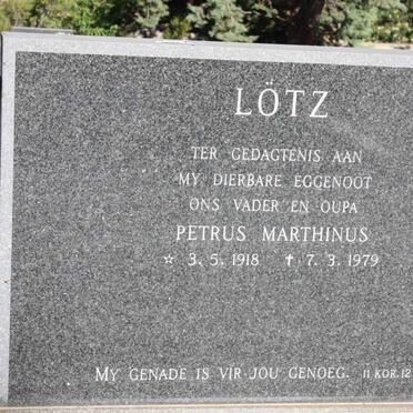 LOTZ Petrus Marthinus 1918-1979