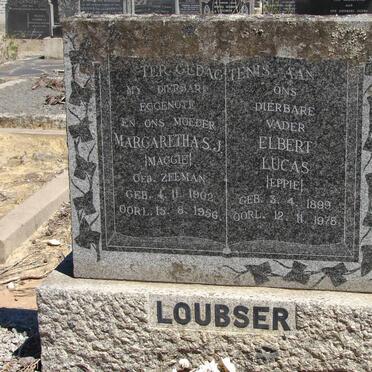 LOUBSER Elbert Lucas 1899-1978 & Margaretha S.J. ZEEMAN 1902-1956