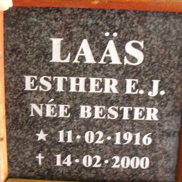 LAAS Esther E.J. nee BESTER 1916-2000