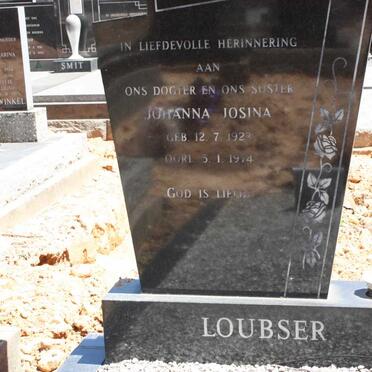 LOUBSER Johanna Josina 192?-1974