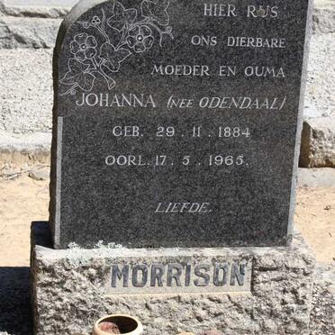 MORRISON Johanna nee ODENDAAL 1884-1965