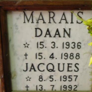 MARAIS Daan 1936-1988 :: MARAIS Jacques 1957-1992