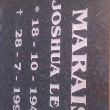 MARAIS Joshua Le R. 1943-1997