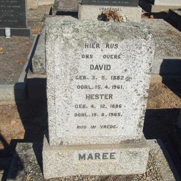 MAREE David 1882-1961 & Hester 1986-1965