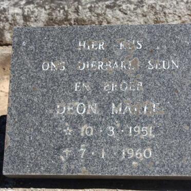 MAREE Deon 1951-1960