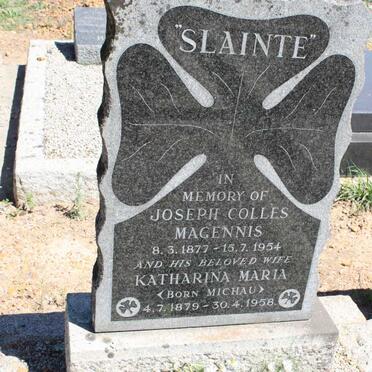 MAGINNES Joseph Colles 1877-1954 & Katharina Maria MICHAU 1879-1958