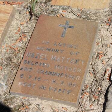 MATTHEY Hazel 1914-1990