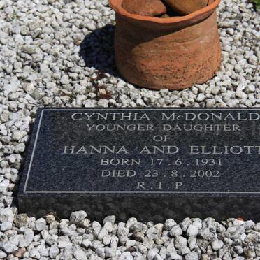 MCDONALD Cynthia 1931-2002
