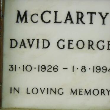 McCLARTY David George 1926-1994