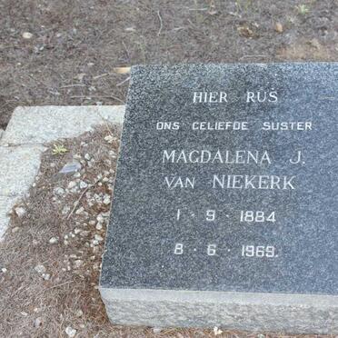 NIEKERK Magdalena J., van 1884-1969