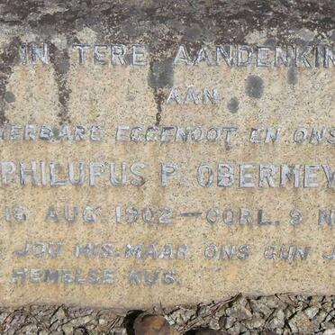 OBERMEYER Philupus P. 1902-1941