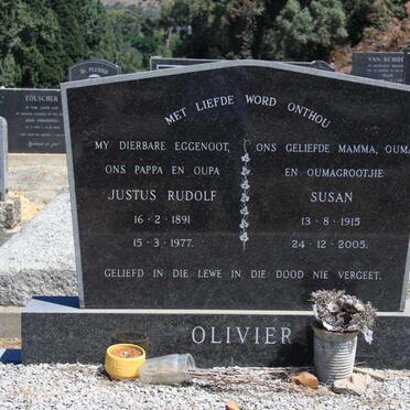 OLIVIER Justus Rudolf 1891-1977 &amp; Susan 1915-2005