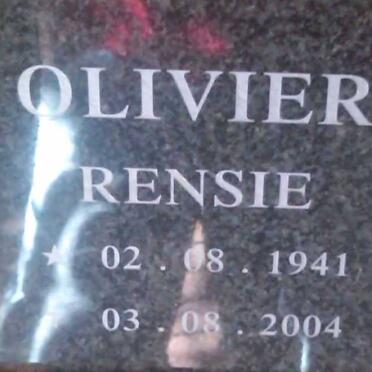 OLIVIER Rensie 1941-2004