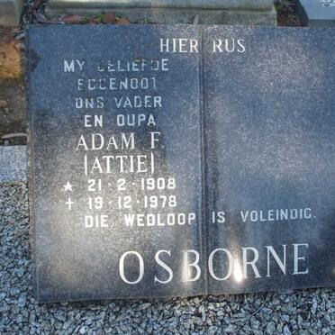 OSBORNE Adam F. 1908-1978