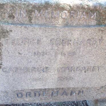 ORDEMANN George Eberhardt 1870-1941 &amp; Catherine Margaret 1880-1944