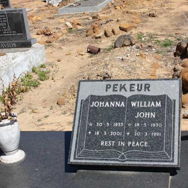 PEKEUR Willam John 1930-1991 &amp; Johanna 1935-2001
