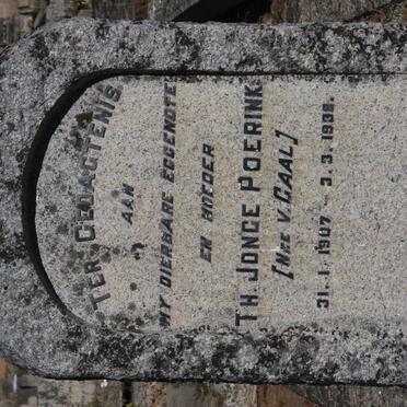 POERINK Th., Jonge nee V. GAAL 1907-1938