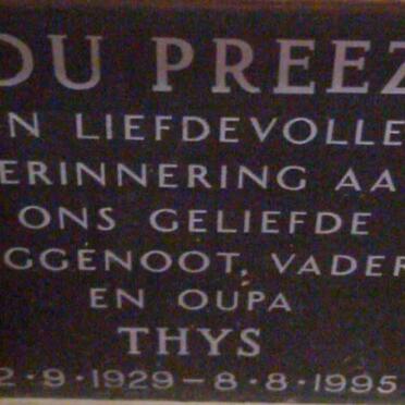 PREEZ Thys, du 1929-1995