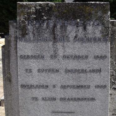 RAVENSBERG Willemina nee GOENDERS 1880-1950