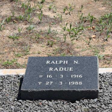 RADUE Ralph N. 1916-1988