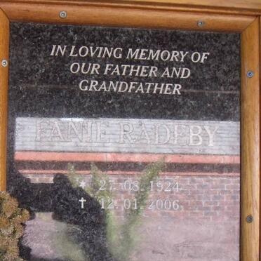 RADEBY Fanie 1924-2006