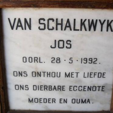 SCHALKWYK Jos, van -1992