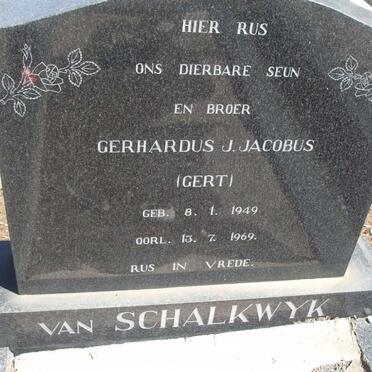 SCHALKWYK Gerhardus J. Jacobus, van 1949-1969