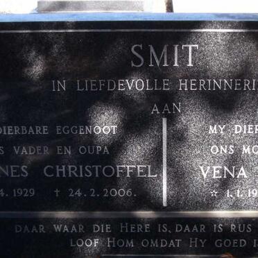 SMIT Johannes Christoffel 1929-2006 & Vena THERON 1933-1988