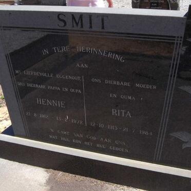 SMIT Hennie 1912-1972 & Rita 1915-1984