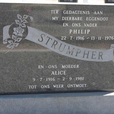 STRUMPHER Philip 1916-1976 & Alice 1916-1981