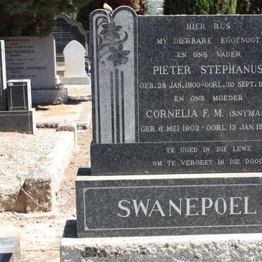 SWANEPOEL Pieter Stephanus 1900-1952 & Cornelia F.M. SNYMAN 1902-1980