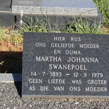 SWANEPOEL Martha Johanna 1893-1979