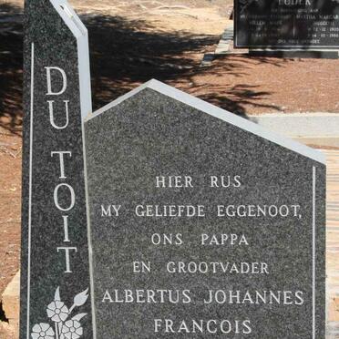 TOIT Albertus Johannes Francois, du 1923-1973