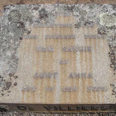 VILLIERS Sankie, de &amp; Anna