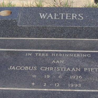 WALTERS Jacobus Christiaan Pieter 1926-1993