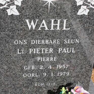 WAHL Pieter Paul 1957-1979