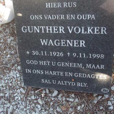 WAGENER Gunther Volker 1926-1998