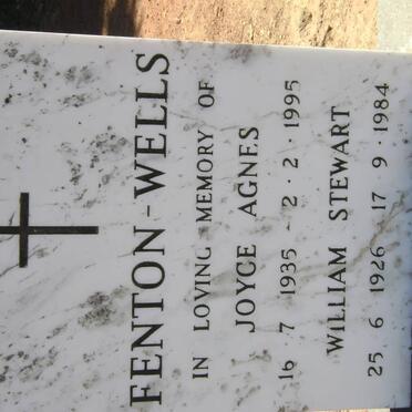 WELLS William Stewart, Fenton 1926-1984 & Joyce Agnes 1935-1995