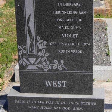 WEST Violet 1912-1974
