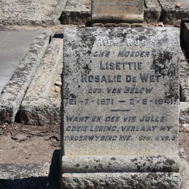 WET Lisettie Rosalie, de nee VON BELOW 1871-1941