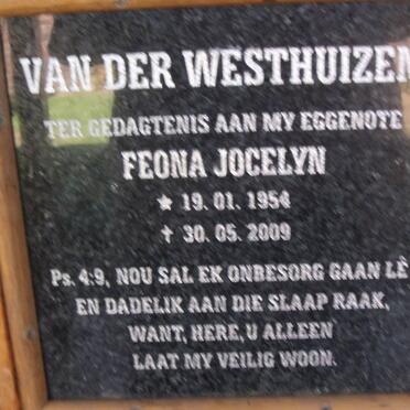 WESTHUIZEN Feona Jocelyn, van der 1954-2009