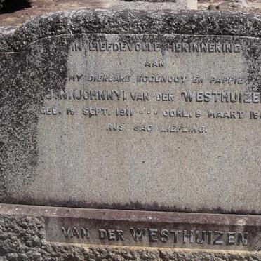 WESTHUIZEN J.N., van der 1911-1942