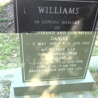 WILLIAMS Daniel 1921-1993 & Susan 1924-1996