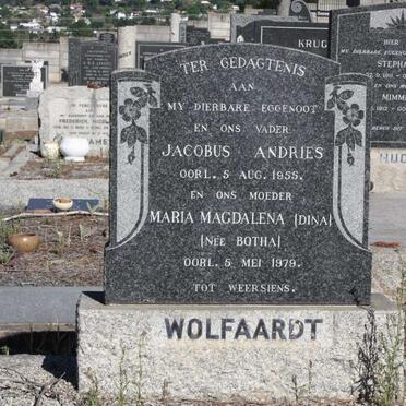 WOLFAARDT Jacobus Andries -1955 & Maria Magdalena BOTHA -1979