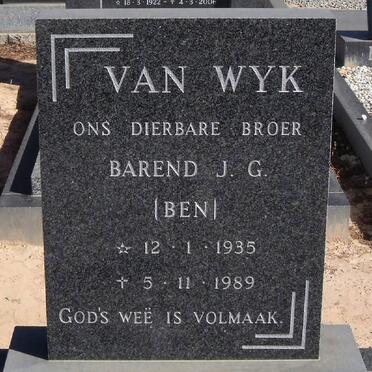 WYK Barend J.G., van 1935-1989