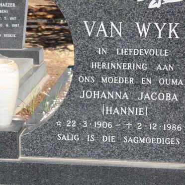WYK Johanna Jacoba, van 1906-1986